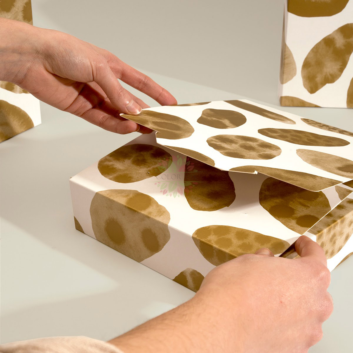 Boîte de papier d'enveloppe de conception simple pour écharpe